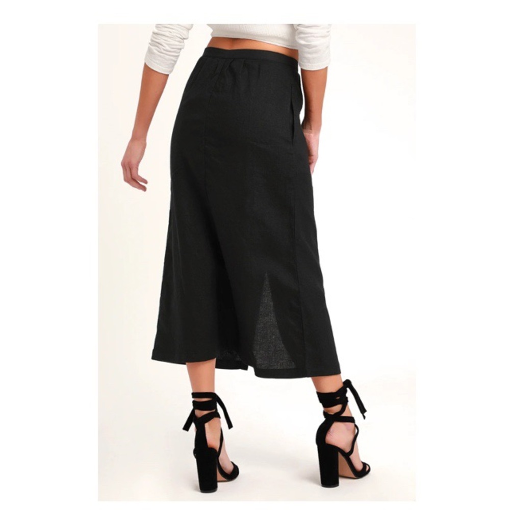 Rhythm Amalfi Washed Black Button-Up Midi Skirt - Picture 12 of 12
